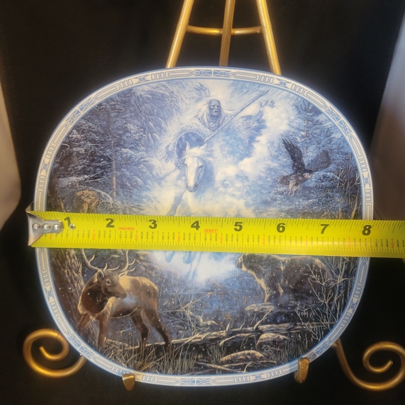 VTG Bradford Exchange 1993 "Snow Rider" limited ed. Collection plate w/certific. - Picture 8 of 13